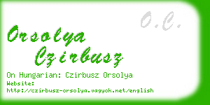 orsolya czirbusz business card